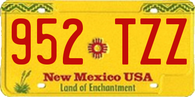 NM license plate 952TZZ