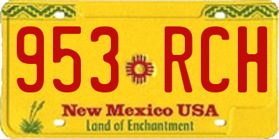 NM license plate 953RCH