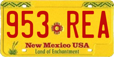 NM license plate 953REA