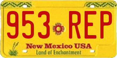 NM license plate 953REP