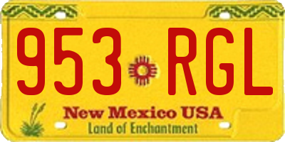 NM license plate 953RGL