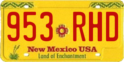 NM license plate 953RHD