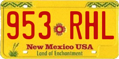 NM license plate 953RHL