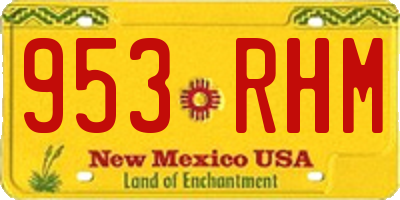 NM license plate 953RHM