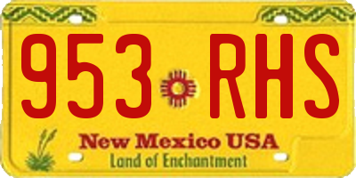 NM license plate 953RHS