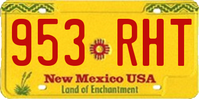 NM license plate 953RHT