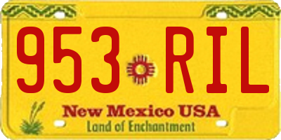 NM license plate 953RIL