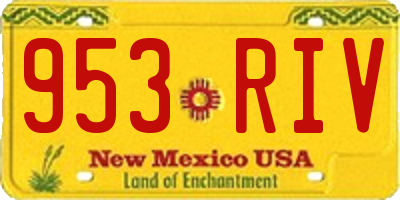 NM license plate 953RIV