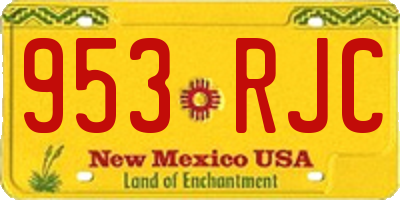 NM license plate 953RJC