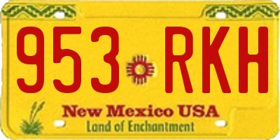 NM license plate 953RKH