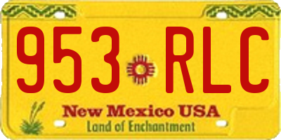 NM license plate 953RLC