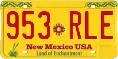 NM license plate 953RLE
