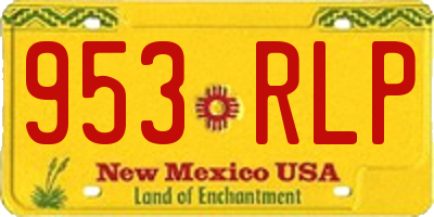 NM license plate 953RLP
