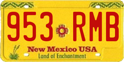 NM license plate 953RMB