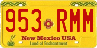 NM license plate 953RMM