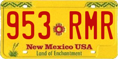 NM license plate 953RMR