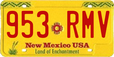NM license plate 953RMV