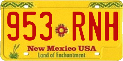 NM license plate 953RNH