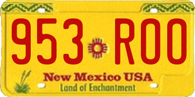 NM license plate 953ROO