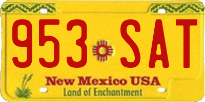 NM license plate 953SAT