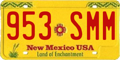 NM license plate 953SMM