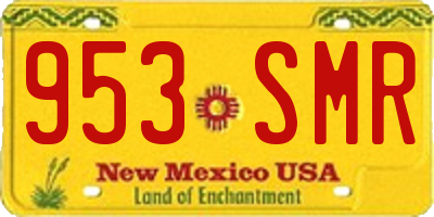 NM license plate 953SMR