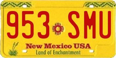 NM license plate 953SMU