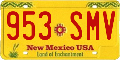 NM license plate 953SMV