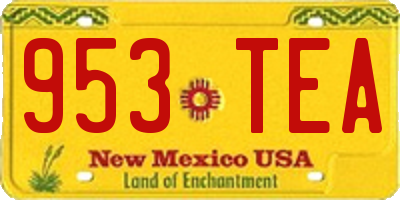NM license plate 953TEA