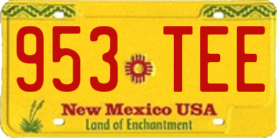 NM license plate 953TEE
