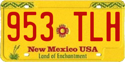 NM license plate 953TLH