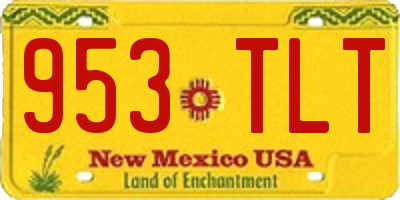 NM license plate 953TLT