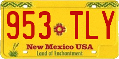 NM license plate 953TLY
