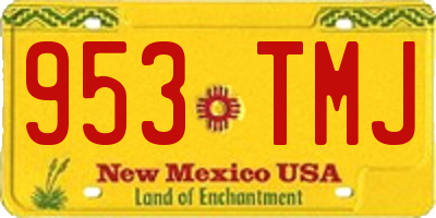 NM license plate 953TMJ