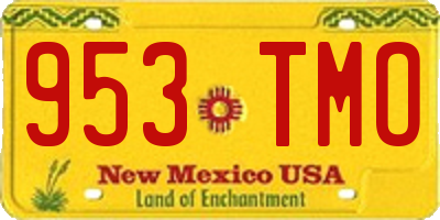 NM license plate 953TMO