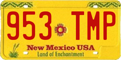 NM license plate 953TMP