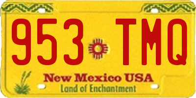 NM license plate 953TMQ