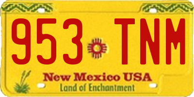 NM license plate 953TNM