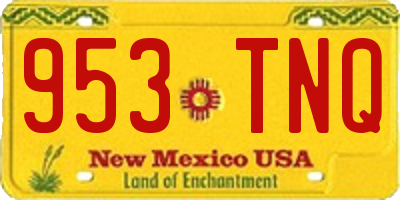 NM license plate 953TNQ