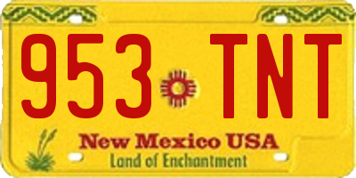 NM license plate 953TNT