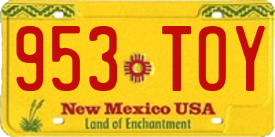 NM license plate 953TOY