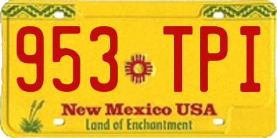 NM license plate 953TPI
