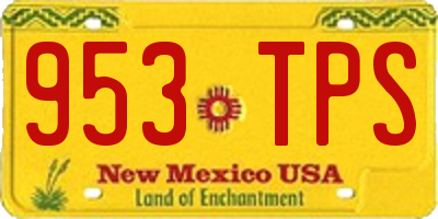 NM license plate 953TPS