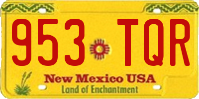 NM license plate 953TQR