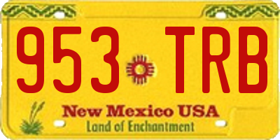 NM license plate 953TRB
