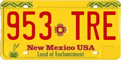 NM license plate 953TRE
