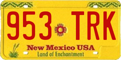 NM license plate 953TRK