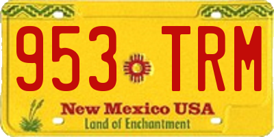 NM license plate 953TRM