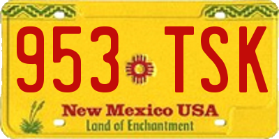 NM license plate 953TSK