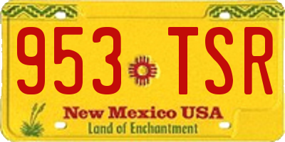 NM license plate 953TSR